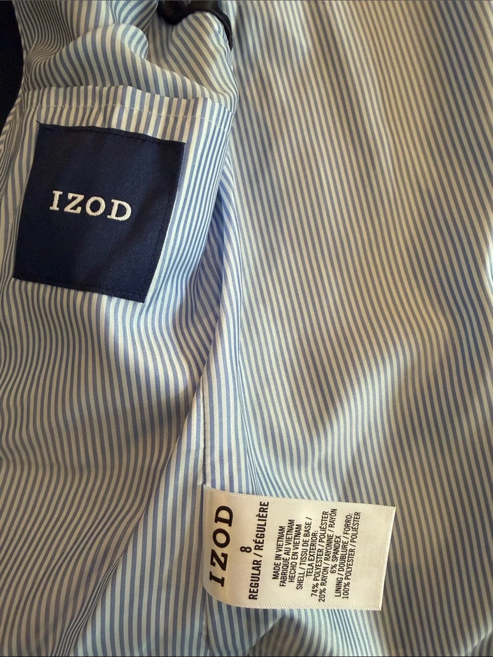 Izod Boys Navy Blue Two-Button Sport Coat Blazer